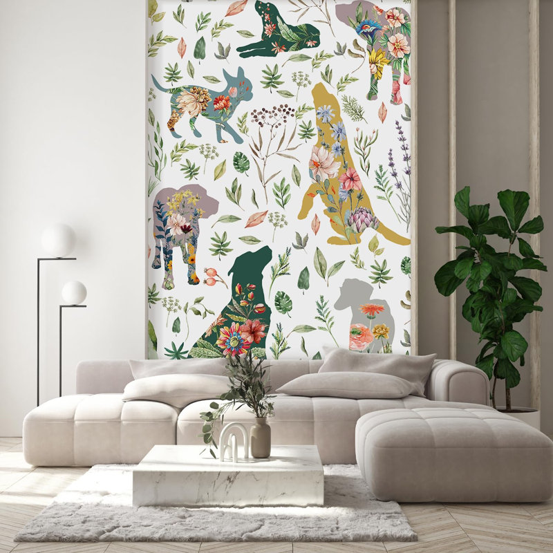 Silhouette d'animal fantaisiste ludique, L 108 po x l 48 po