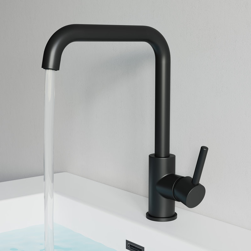 Single-Hole Single-handle Bathroom Faucet, Black