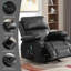 Fauteuil inclinable à bascule pour adultes avec 2 porte-gobelets, port de charge USB doux avec massage manuel et chaleur