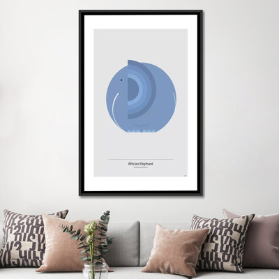 « éléphant (blue) », impression sur toile