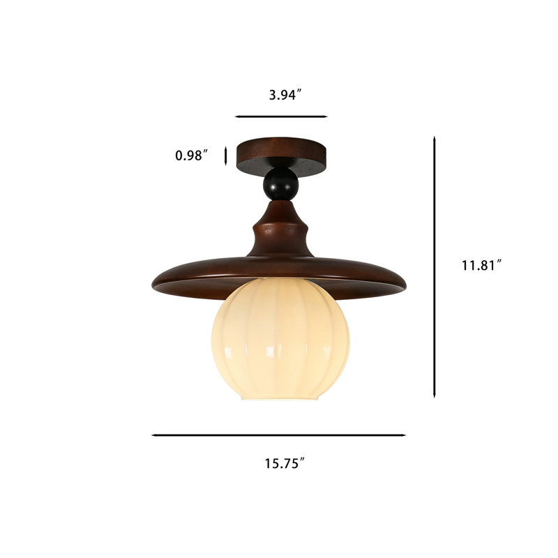 Glass Semi Flush Mount
