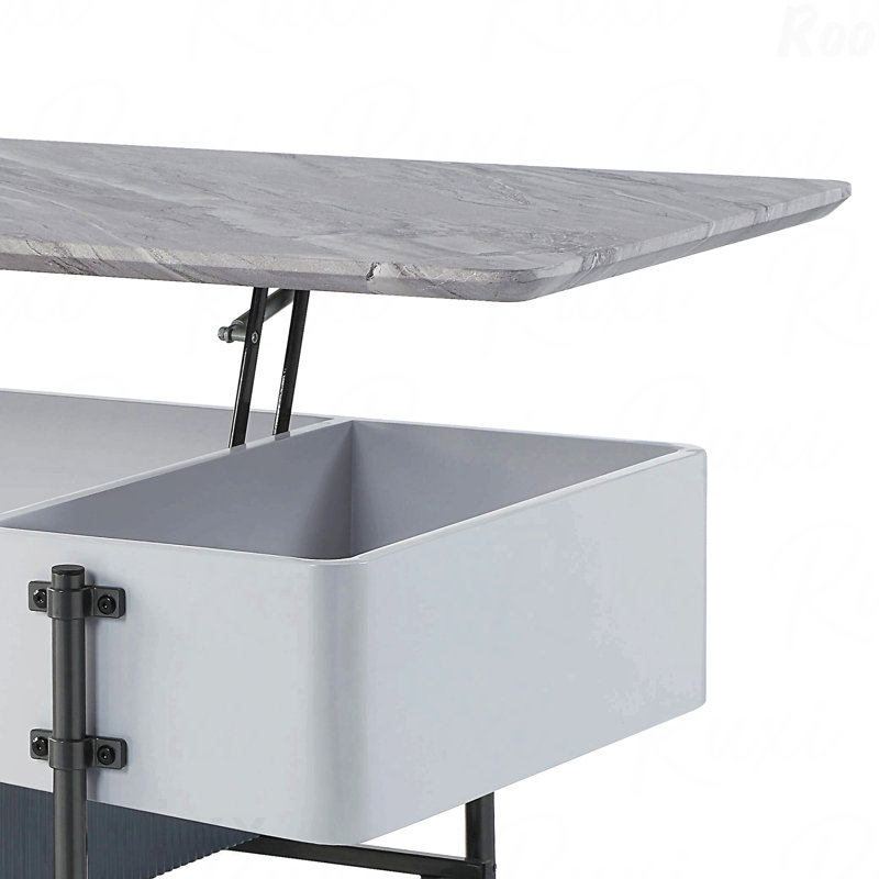 Table basse à plateau relevable gris