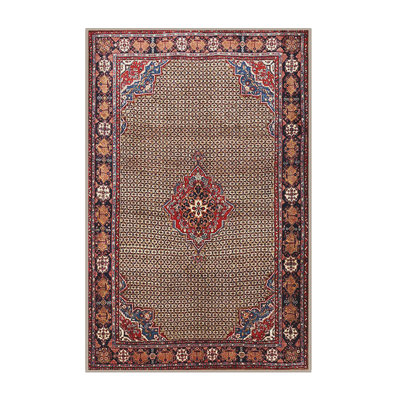 Tapis de zone brun/rouge 1638 traditionnel