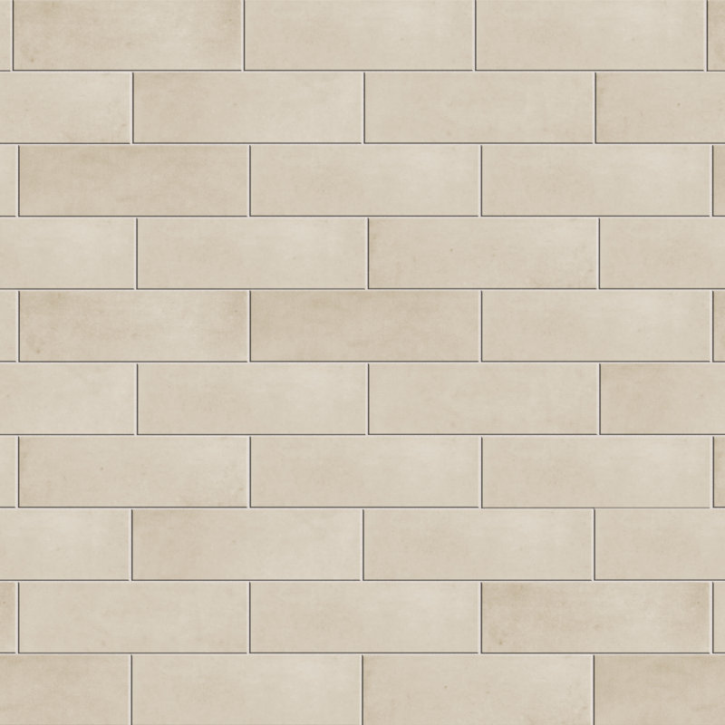 Coco 2" x 6" Porcelain Brick Look Subway Wall & Floor Tile, Canvas Beige