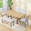 Lourdez 6-Piece Dining Set,Table with Upholstered Chairs and Bench-2067431812