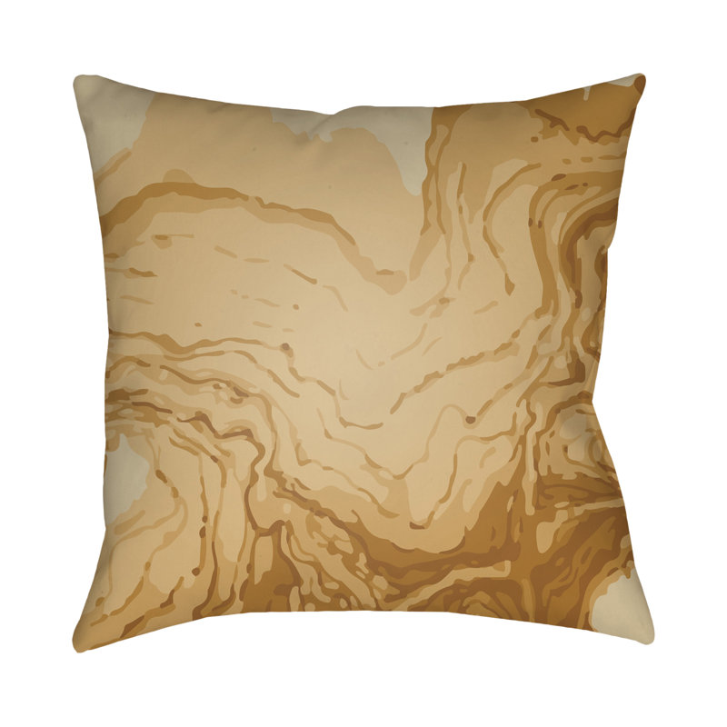 Textures Throw Pillow, Orange, 20" H x 20" W x 4" D