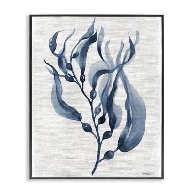 Delicate Waving Herb Leaves Framed Giclee, design by Carol Robinson