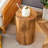 Ragin Modern Round Coffee Table - Medium Tone Wood Top with Drum Base, Standard Size Center Table for Living Room, Versatile Storage & Mid-Century Style-1040854464-1053973986