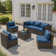6-Person All-Weather Wicker Modular Patio Conversation Set with Cushions