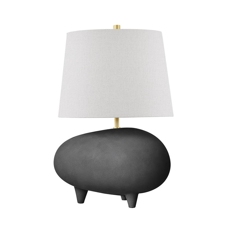 Tiptoe 18.5'' Table Lamp, Aged Brass/Matte Black