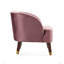 Fauteuil d'appoint rembourré avec pieds en bois-427200583
