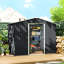 Lapathos  7.7 ft. W x 5.7 ft. D Metal Garden Shed-560883587