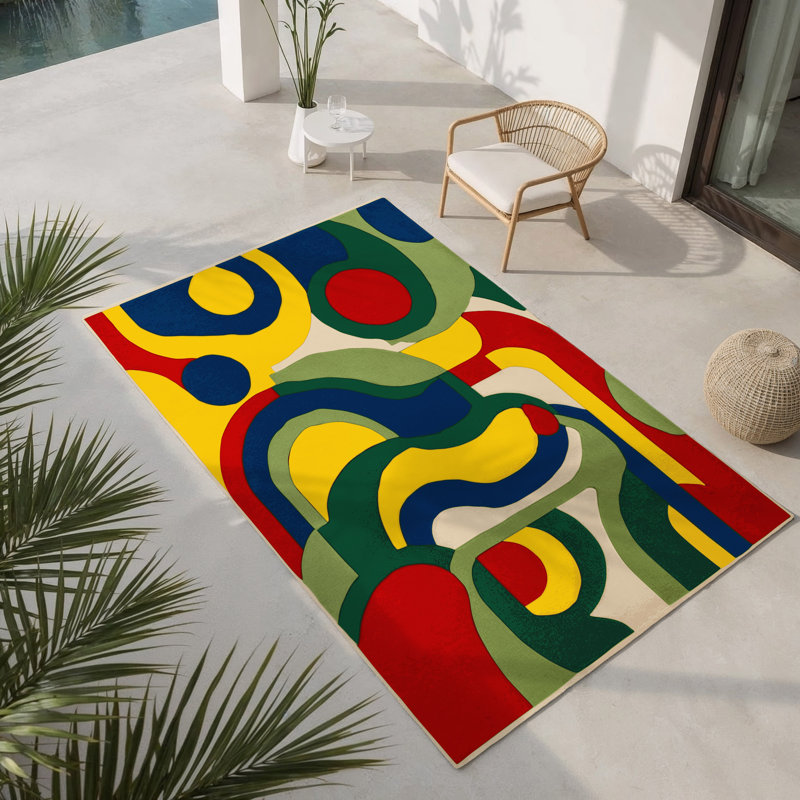 Tapis intérieur et extérieur Snazzy Blast, Rectangulaire 2 pi x 3 pi
