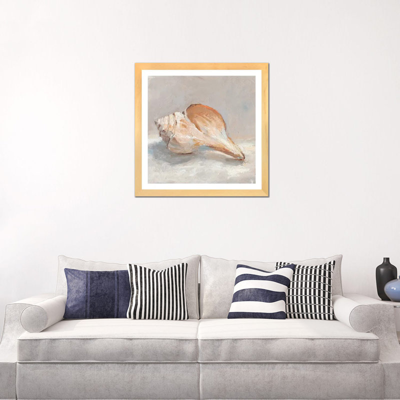 Reproduction d’art sur toile, "Impressionist Shell Study III" par Ethan Harper, Blanc, H 24 po x l 24 po x p 1 po