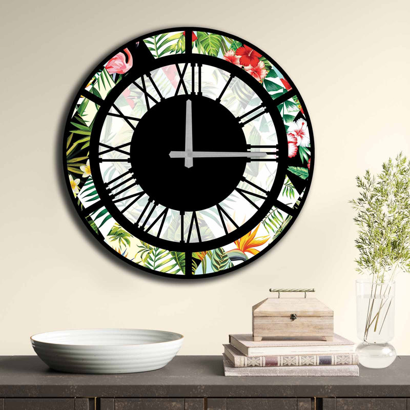 Horloge murale élégante Elegant, 19,7 pouces de diamètre | 100% panneau de fibres à densité moyenne, épaisseur: 0,2 pouce | Design minimaliste élégant pour la décoration de la maison et du bureau | Parfait pour le salon, la chambre à coucher et 