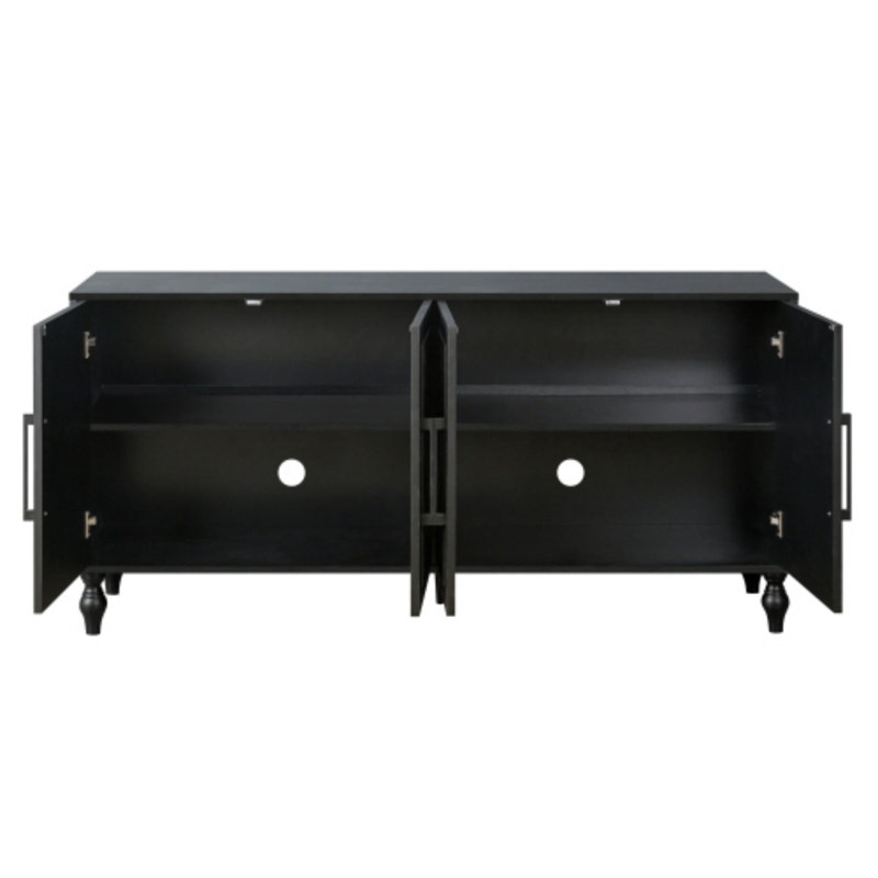 Armoire de rangement Carved, Noir
