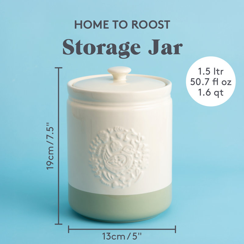 Mason Cash Home To Roost Large Storage Jar, 13" H x 13" W x 19" D