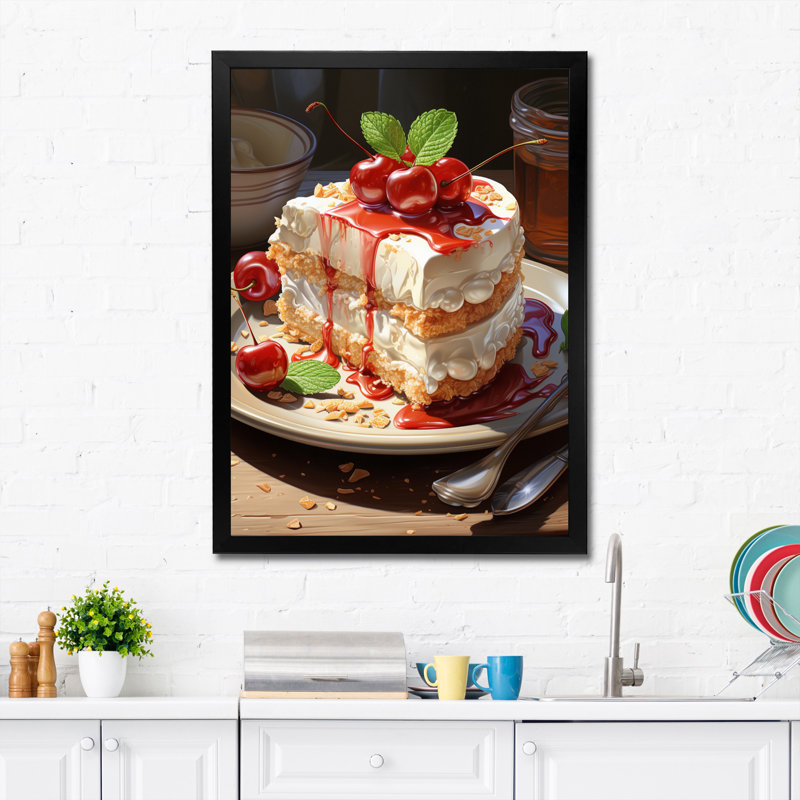 Tytervale, gâteau au fromage rouge de luxe I, H 40 po x l 30 po x P 1,5 po, Cadre photo noir
