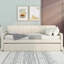 Lit de jour simple beige avec couchette pliante et fonction de charge