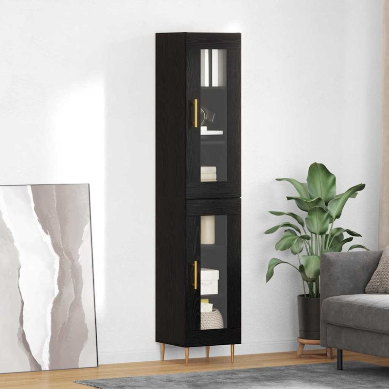 34.5cm Sideboard, Black Oak