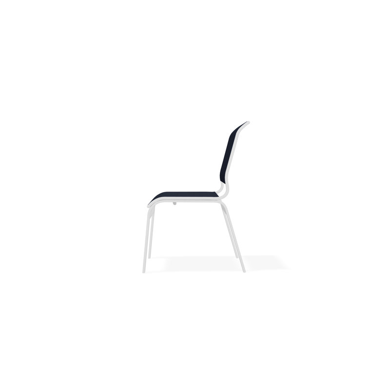 Aruba II Outdoor Dining Chair, Navy 13D Sunbrella®, White