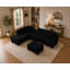 Canapé modulaire réversible en fausse fourrure avec console média et repose-pieds Vega-1377452581