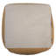 Pouf cubique 18 po en similicuir brun clair