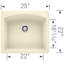 Diamond SILGRANIT 25" L X 22" W Drop-in/Undermount Kitchen Sink-2140537379-2111651126