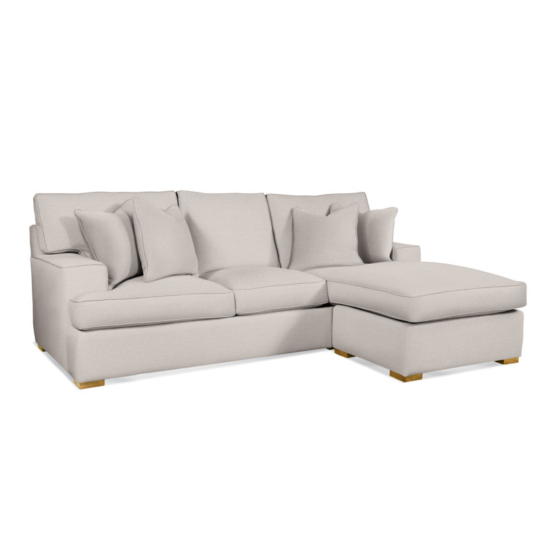 Sadie Sectional, White Textured Performance; 0865-91, Honey Finish