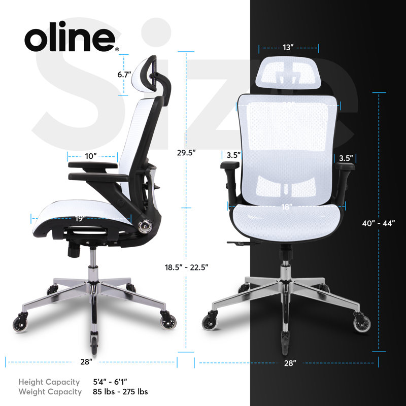 Fauteuil de jeu ergonomique en filet, Blanc