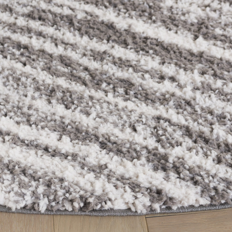 Darbydale Performance Striped Rug, Round 6'7"
