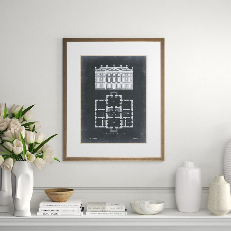 Graphic Building And Plan I Print by Gibbs