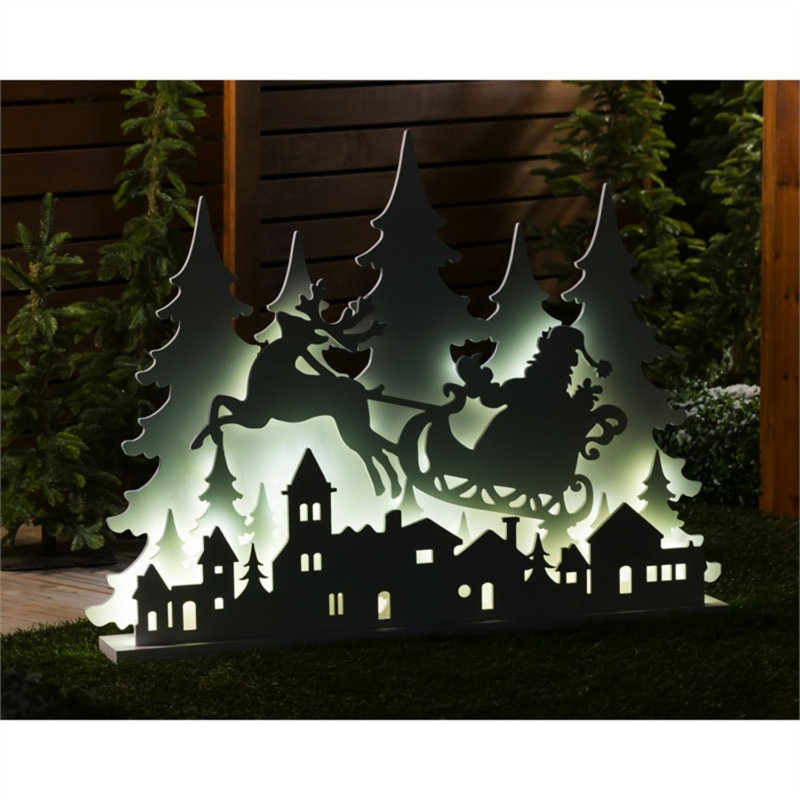 Art de jardin traîneau du père Noël