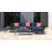 Tommy Hilfiger Monterey Outdoor Easy Assembly Metal Frame Coffee Table, Navy Blue & Dark Gray