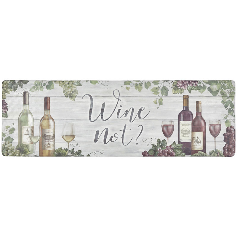 Tapis Cozy Living Wine Not Anti-Fatigue, Tapis de couloir 1 pi 5,5 po x 4 pi 7 po
