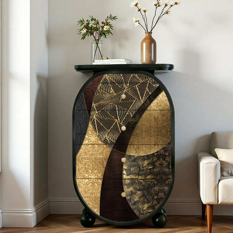 Armoire console en bois massif French French