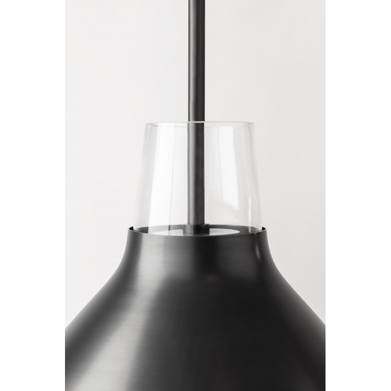 Luminaire suspendu conique 1 lumière Camilo, Bronze vieilli