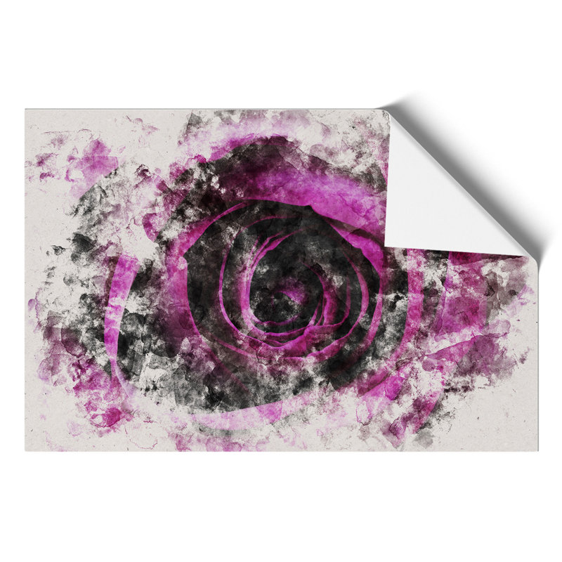 Purple Rose Flower Watercolour - Frameless Print, 21cm H x 30cm W x 0.1cm D
