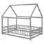 Lit en bois 60 "avec cadre de toit de maison-1560692048