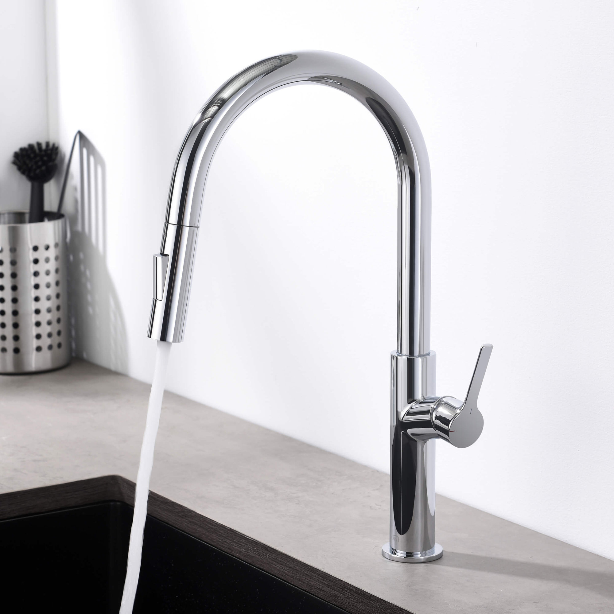 KIBI Fusion Pull Down Kitchen Faucet, Chrome