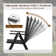 Alyah 8 - Person Metal Patio Dining Set with Extendable Rectangular Table