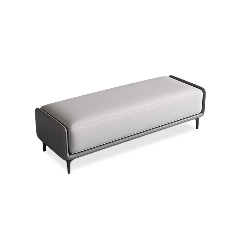 Banc rembourré Light Gay, Gris clair