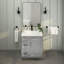 Base de meuble-lavabo 30 po avec armoire à tiroirs gris Shaker
