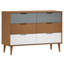 Hollin Solid Wood 113 cm W Chest of 6 Drawers