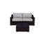 Résistant aux intempéries, 3, deux, aucun assemblage requis, tissé à la main, cadre rouillé, plateau en verre trempé, coussins confortables, terrasse 3, table basse, indispensable, utilisation à l'année
