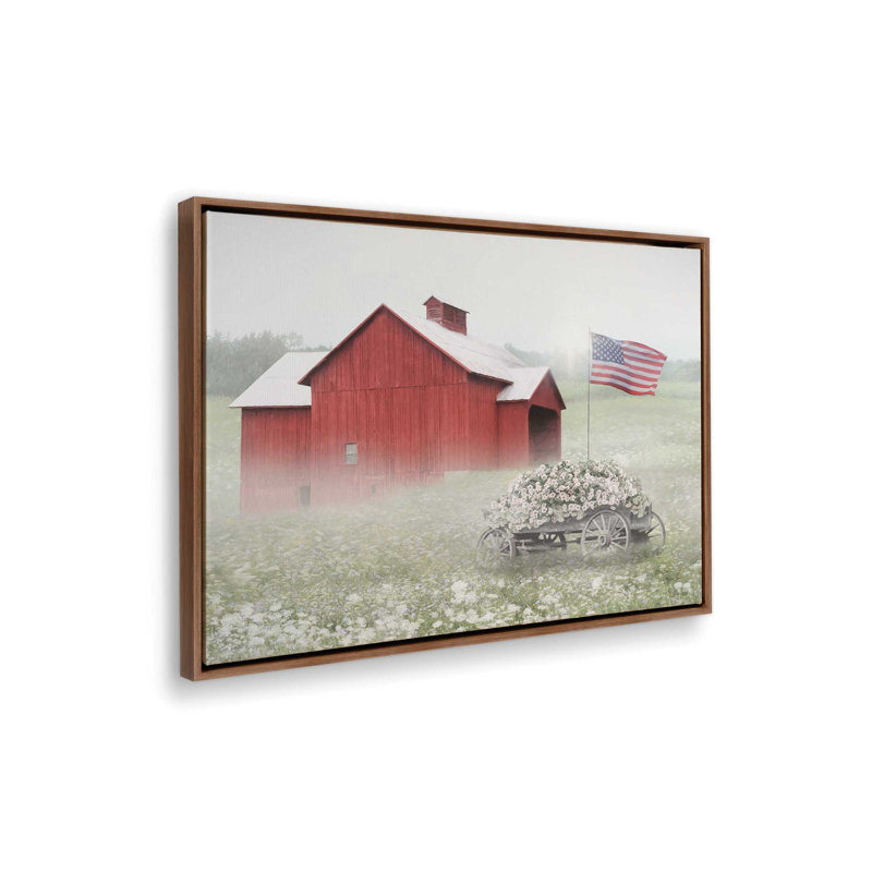«USA Morning Glory» par Lori Deiter, reproduction d'art, 16 W x 12 H, Brown, Framed Canvas