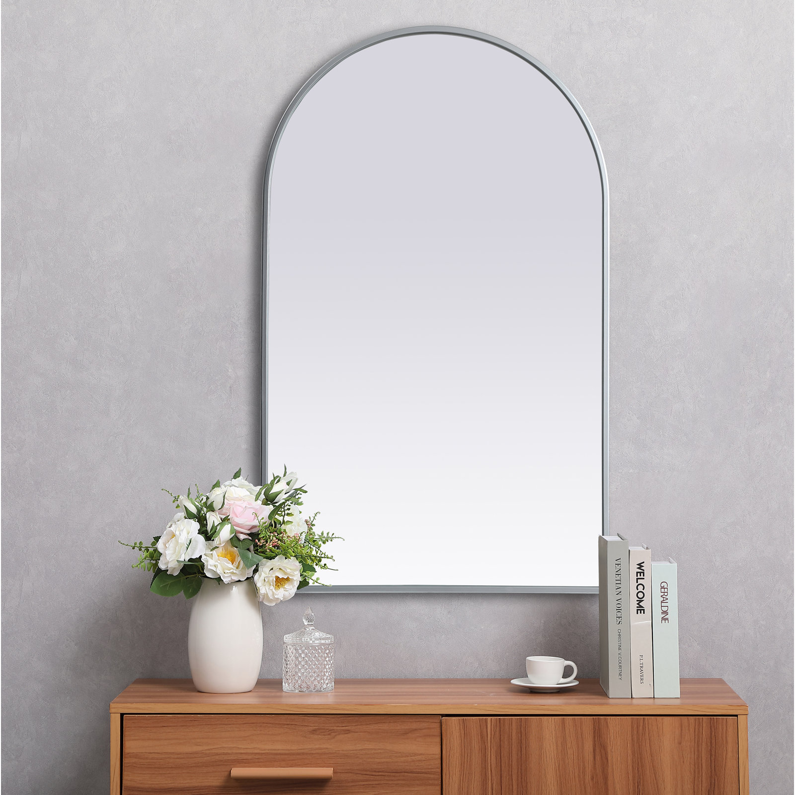 Sabine 36" Accent Mirror, Silver, 36" x 22"