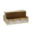 Banc de lecture double face brun avec plateaux Read-A-Round