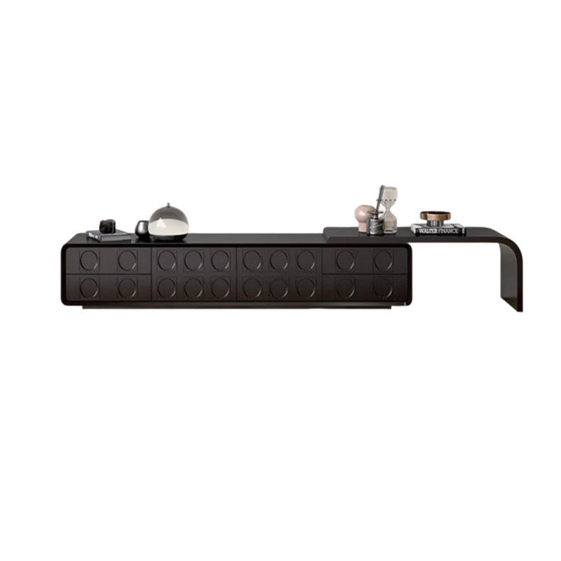 Meuble télé extensible en bois, 74.8"