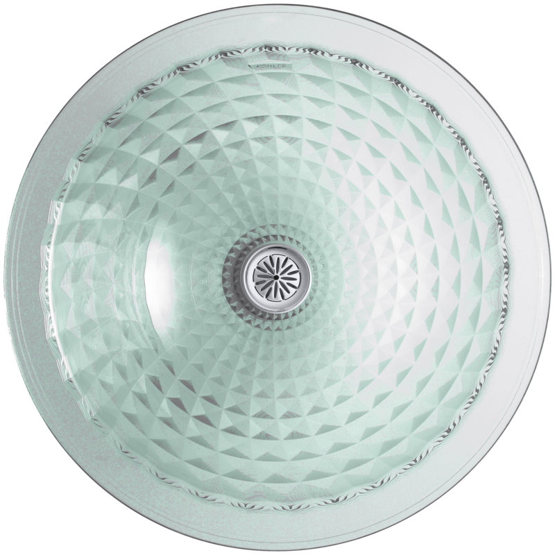 Kohler Kallos®, Artist Editions Oval Glass Undermount Bathroom Sink, Translucent Dew